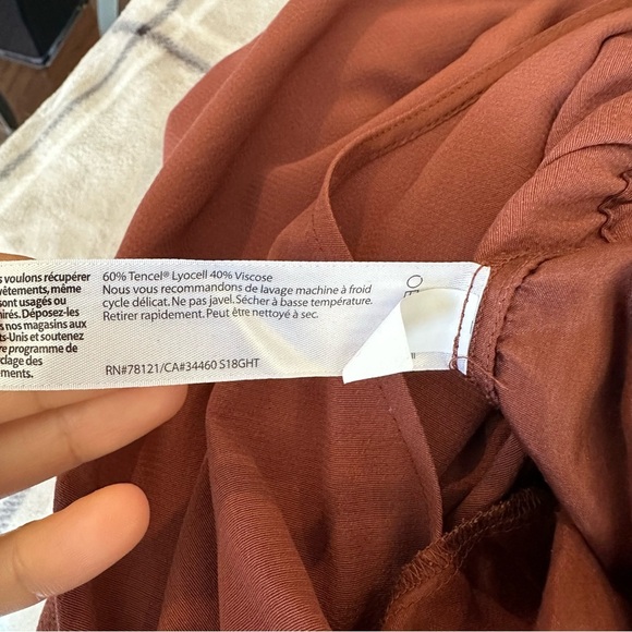 Eileen Fisher Women’s 1X Wide Leg Crepe Jumpsuit Tencel Viscose Crepe Ruset - Picture 11 of 11